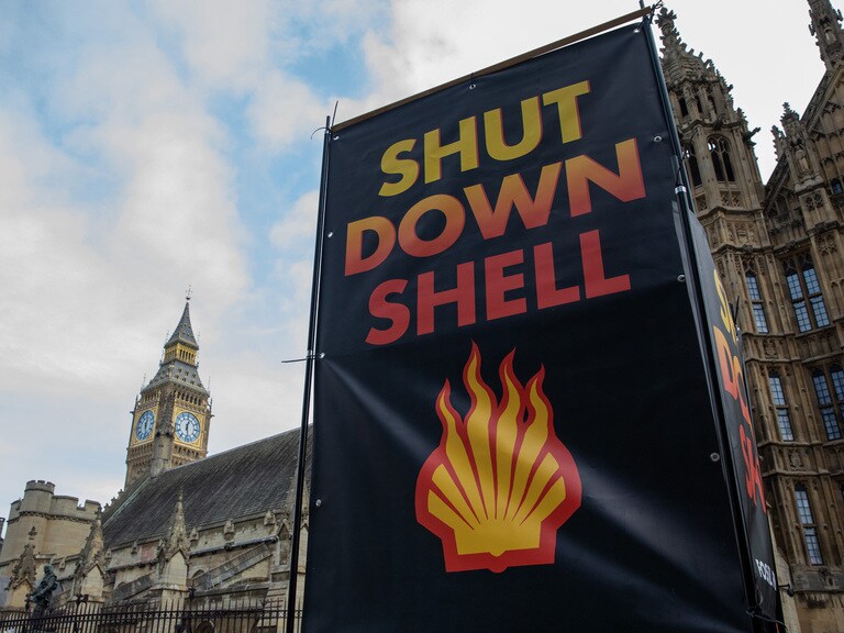 Shell’s share price muted as climate protests heat up