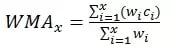 Formel zur Berechnung des WMA