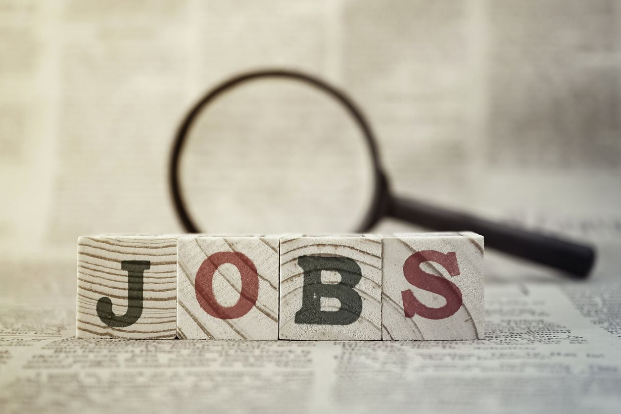 Wooden building blocks spell out the word 'jobs'. The US jobs report, which includes the closely watched non-farm payrolls print, is among the most eagerly anticipated economic events of the month.