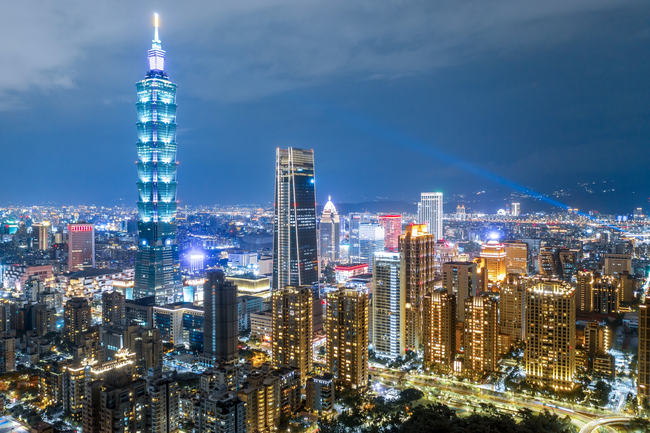 Skyline of Taipei Taiwan