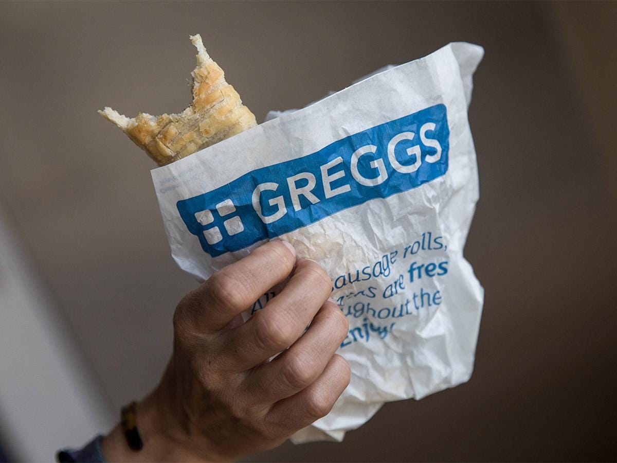 Greggs Share Price: Pastry in Greggs paper bag