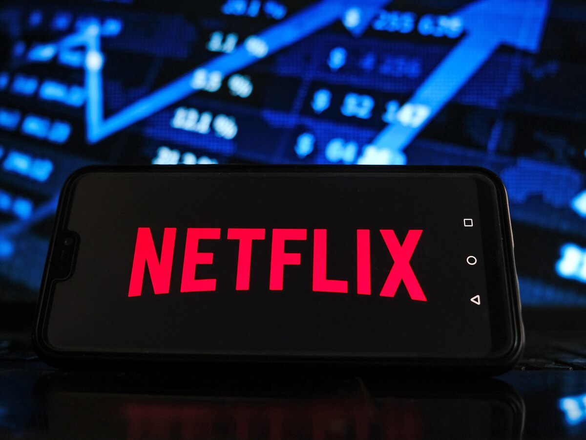 Netflix logo on a mobile device