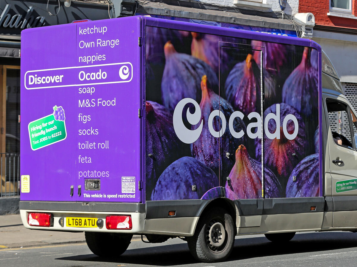 Branded Ocado van on the streets