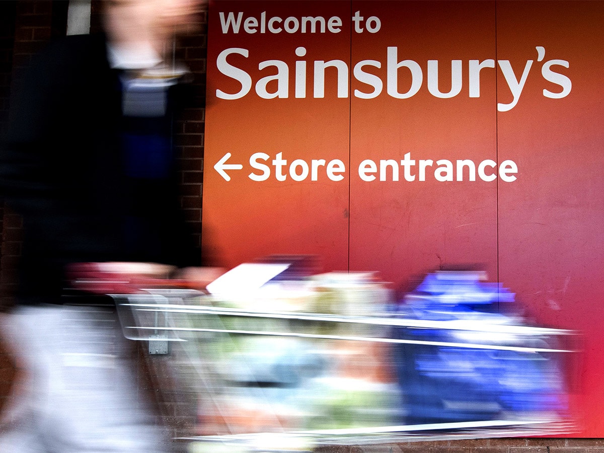 Sainsbury store front sign