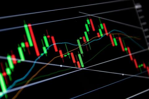 green and red candlestick chart for the financial market