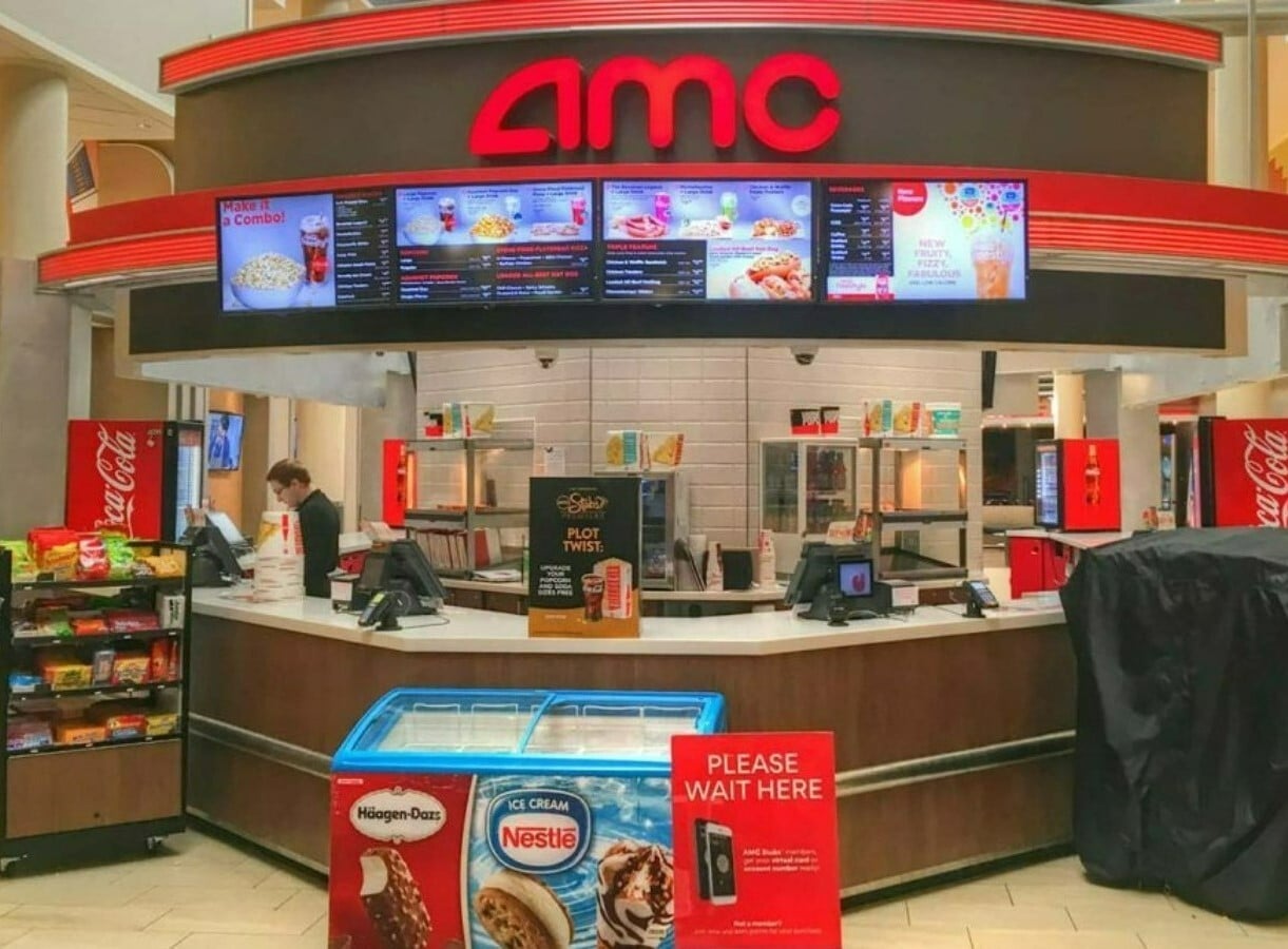 AMC share price - AMC cinema ticket kiosk